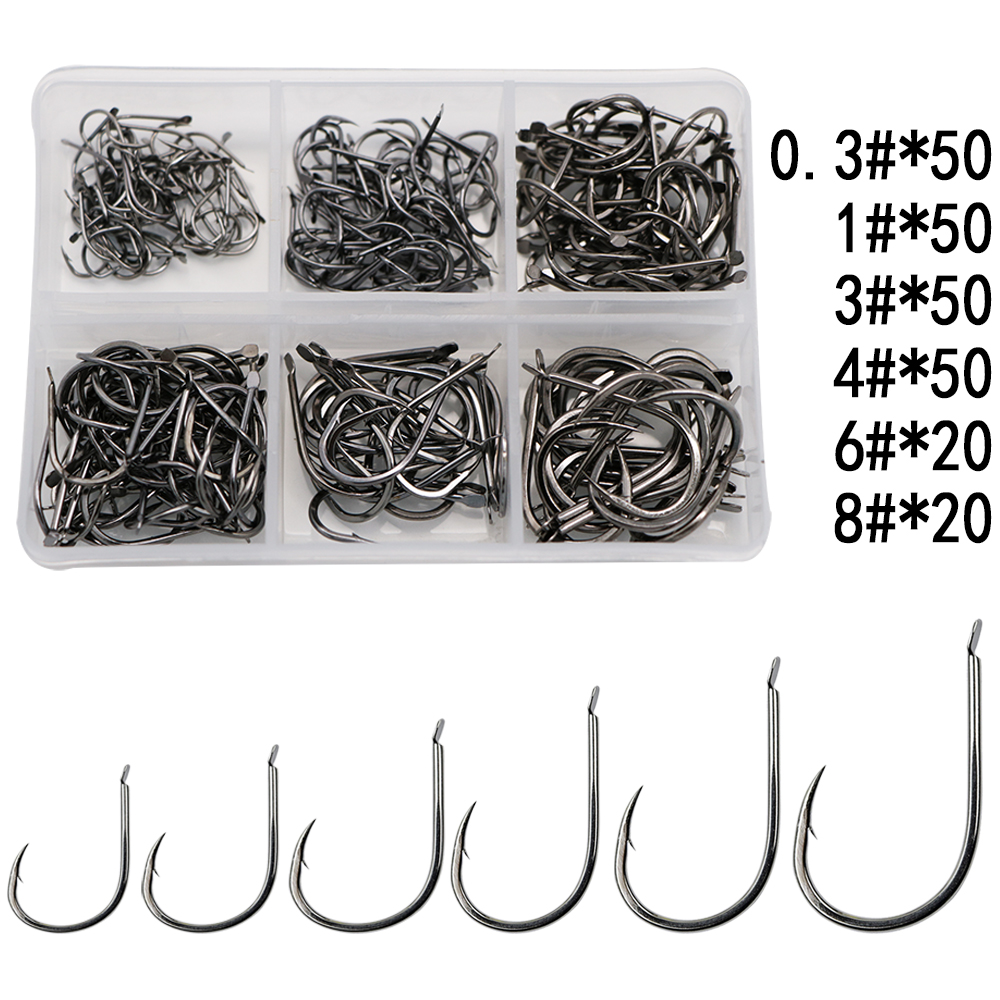 Fishing Hook Barbless - 240pcs/box Barbed Fishing Hooks Carp Single