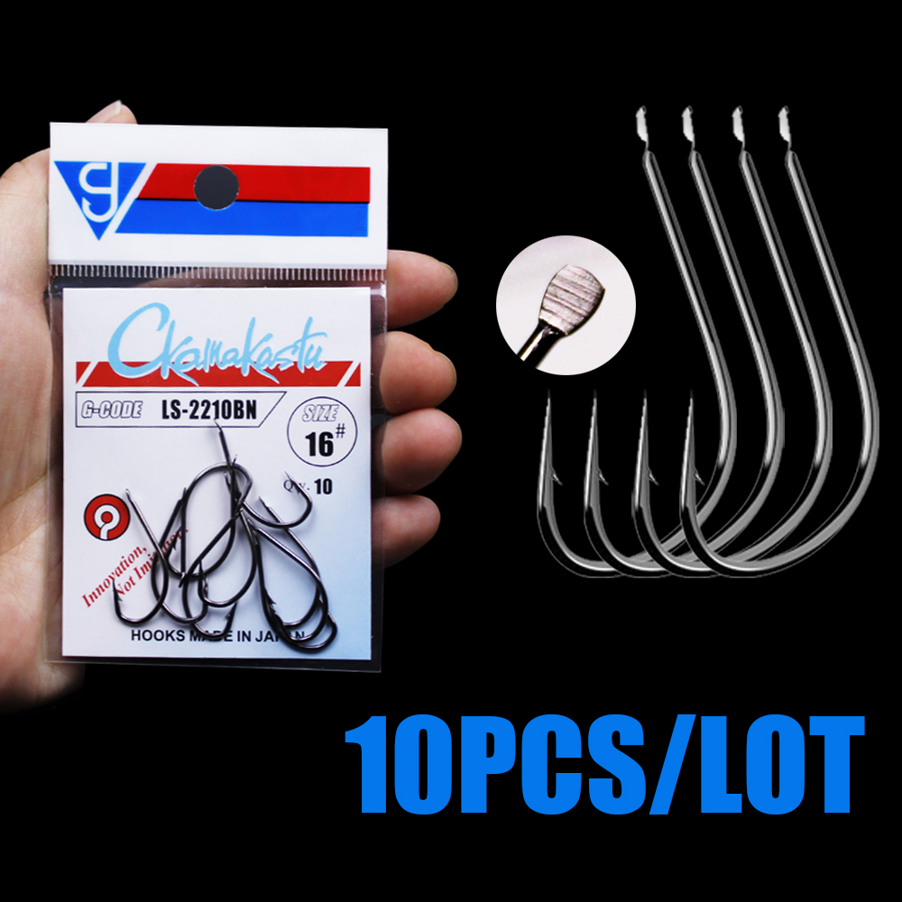Fishing Hook Barbless - Ckamakastu 2210 Black Fishing Hooks Saltwater