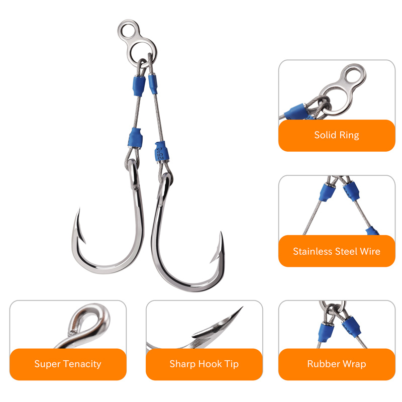 ZYZHE Steel Wire Jig Assist Ho - Fishing Hook Barbless 评论和价格