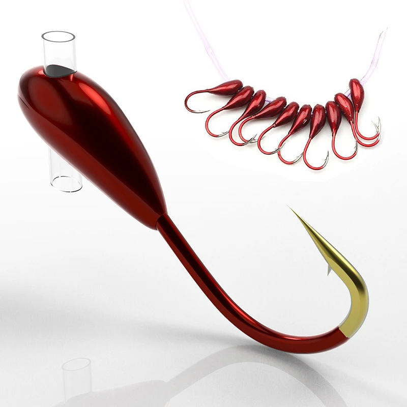 10/20PCS Winter Ice Fishing Ho - Fishing Hook Barbless 评论和价格