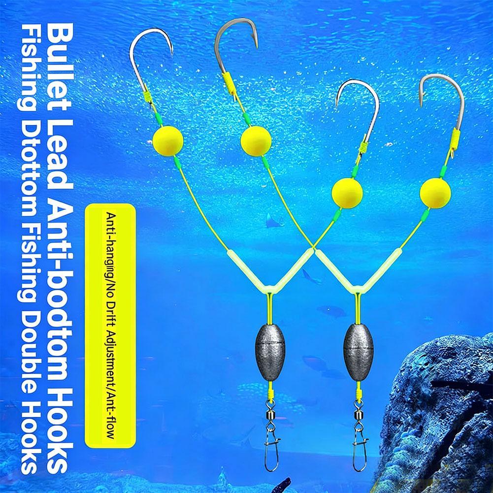 Reverse Off-Bottom Double Hook - Fishing Hook Weedless 评论和价格