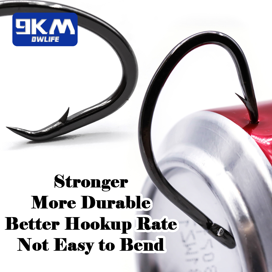 9KM Circle Hooks 25~50Pcs Salt - Fishing Hook Barbless 评论和价格