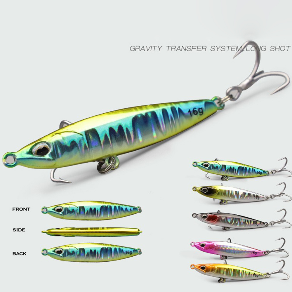Jig Fishing Lures Metal Jiggin - Fishing Hook Treble 评论和价格