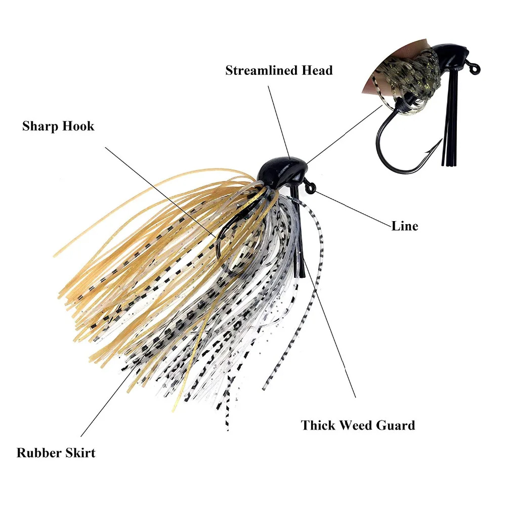 10pcs 7g 10g 14g Weedless Jig  - Fishing Hook Weedless 评论和价格