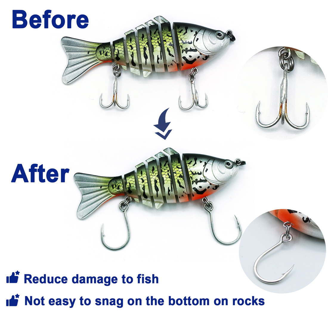 9KM Fishing Hooks 25Pcs Jig Ho - Fishing Hook Barbless 评论和价格