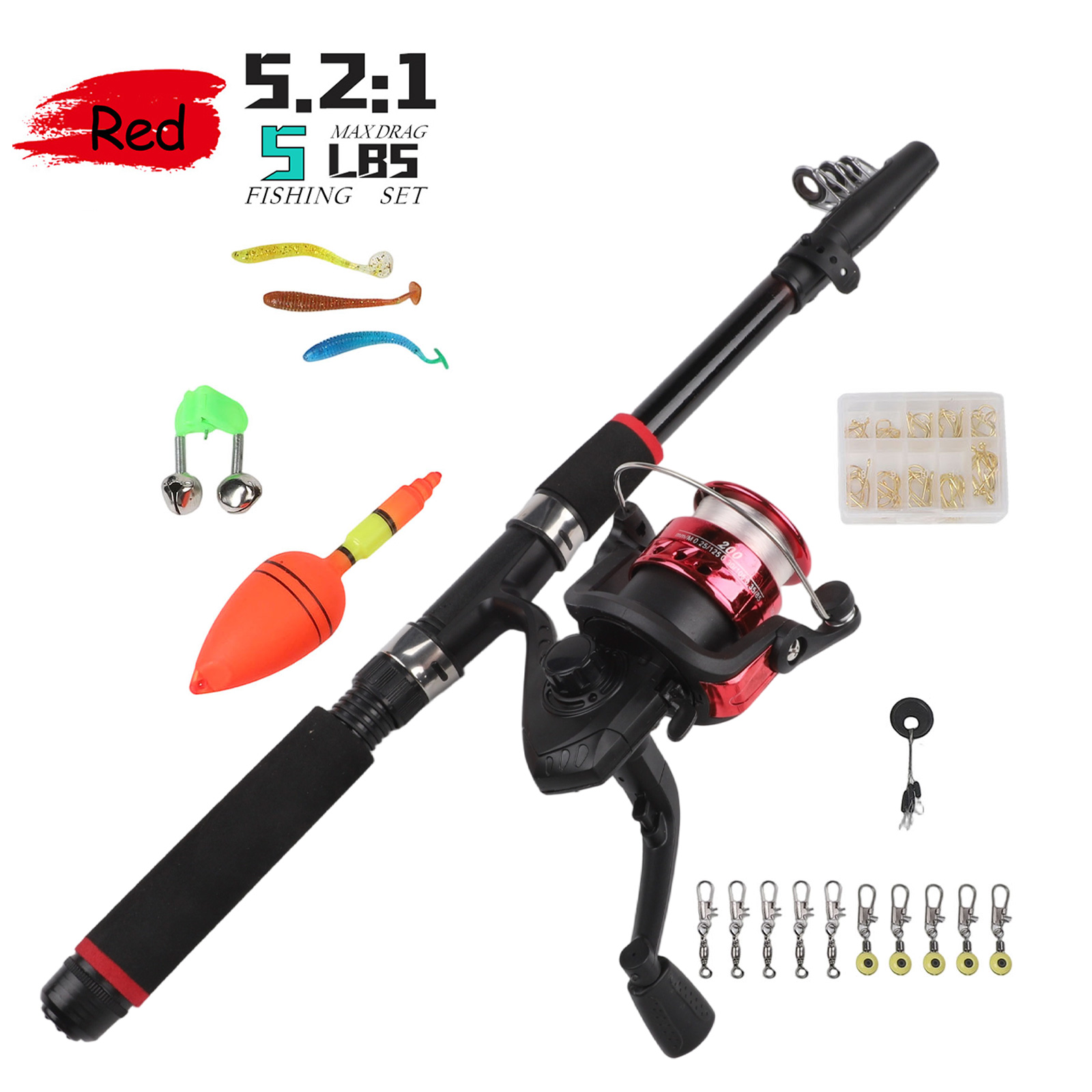 Fishing Pole Set Fishing Rod S - Fishing Hook Box 评论和价格