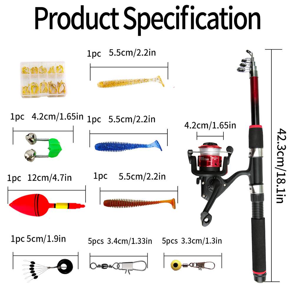 Fishing Pole Set Fishing Rod S - Fishing Hook Box 评论和价格