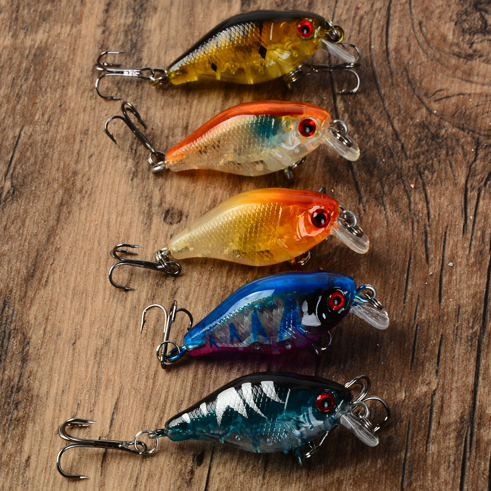 5pcs Floating Crankbaits Bait  - Fishing Hook Treble 评论和价格