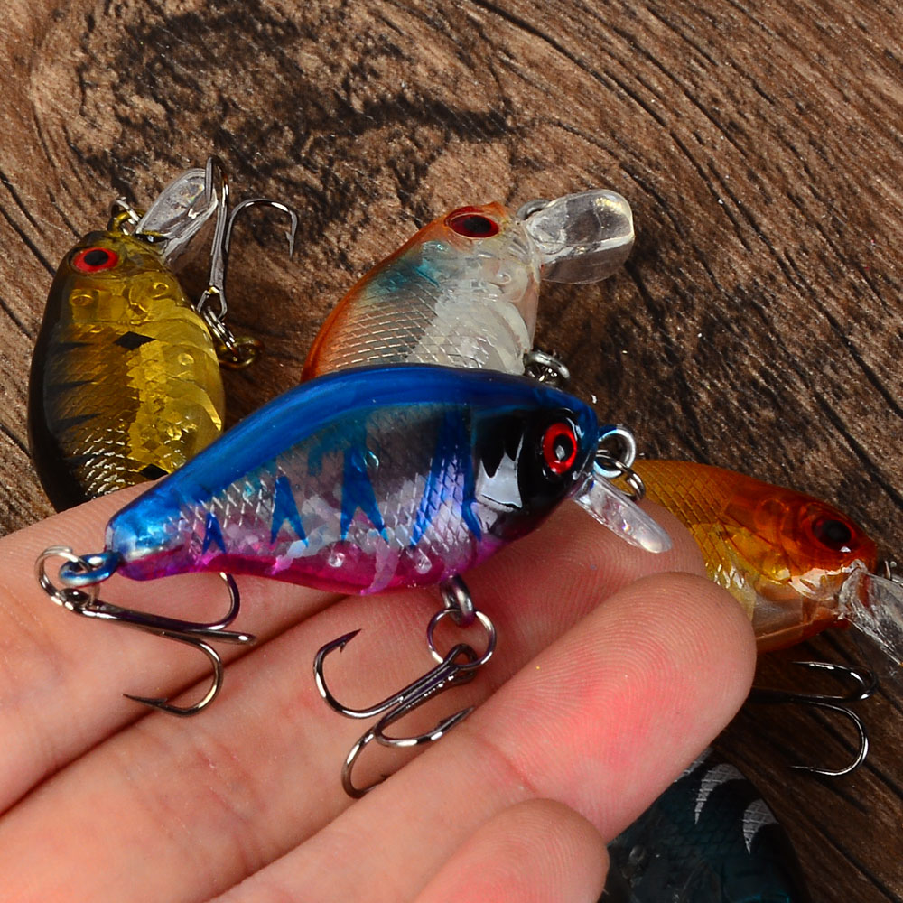 5pcs Floating Crankbaits Bait  - Fishing Hook Treble 评论和价格