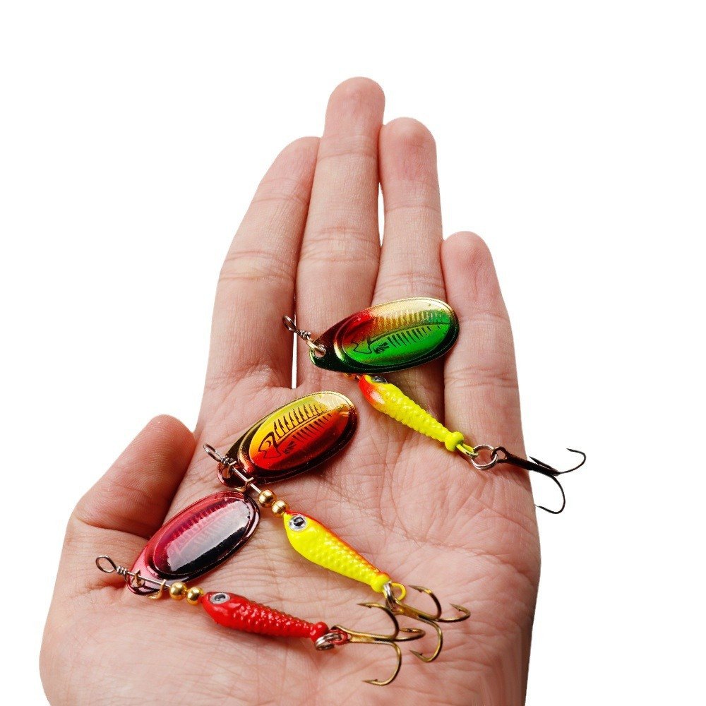 10pcs/Set Spinner Lures 9.1g 7 - Fishing Hook Treble 评论和价格