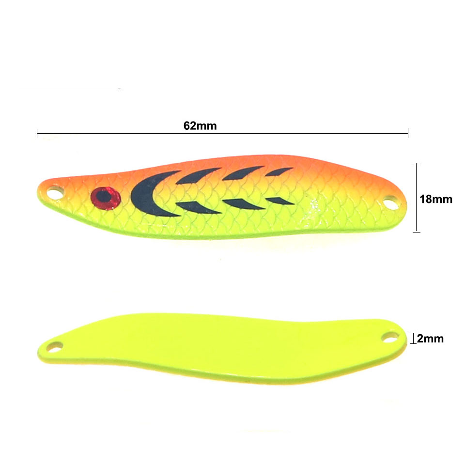 Fishing Lure Metal Spoons Hard - Fishing Hook Treble 评论和价格